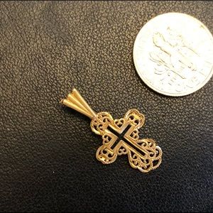 Golden cross pendant